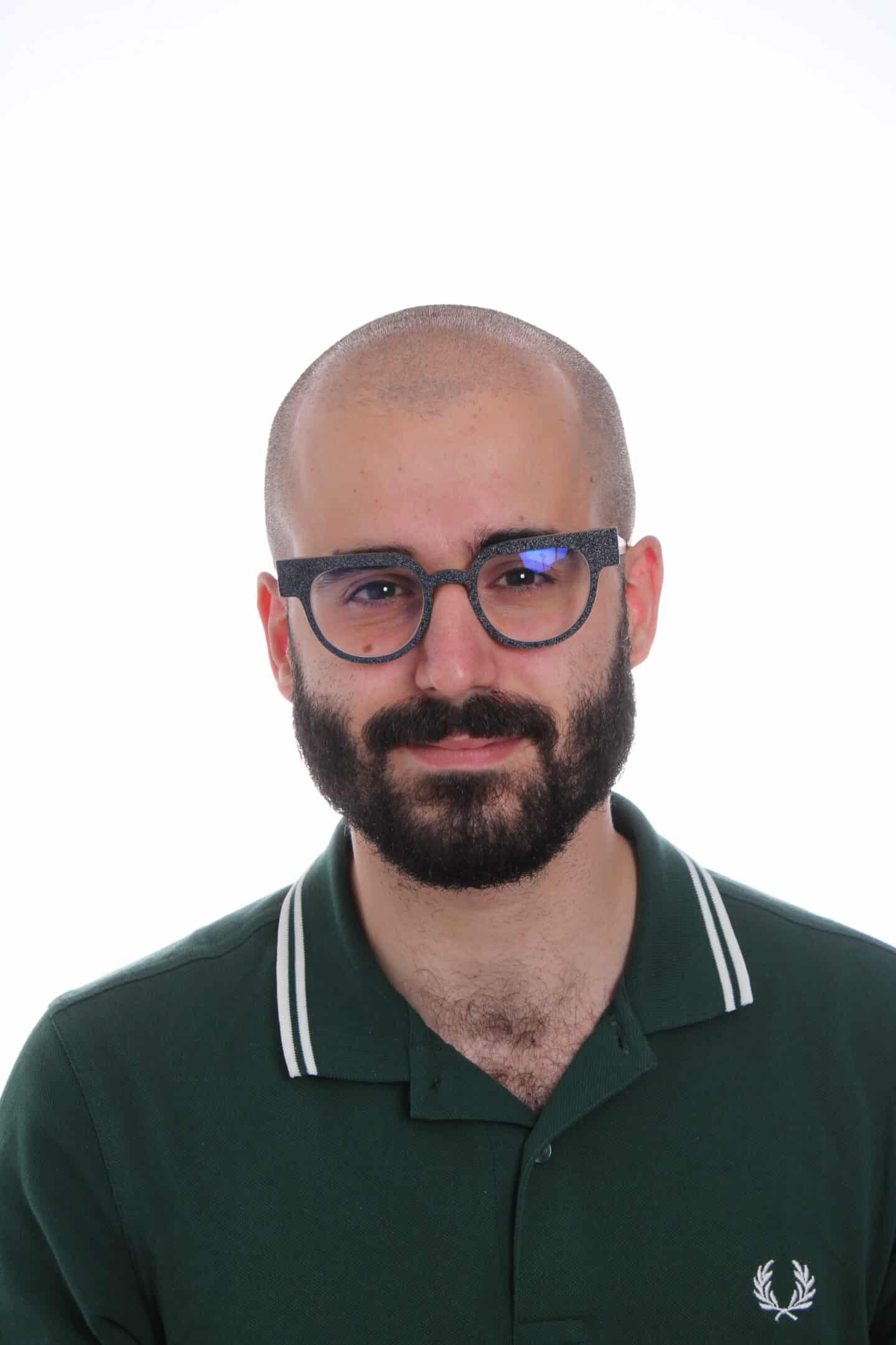 A man wearing glasses
