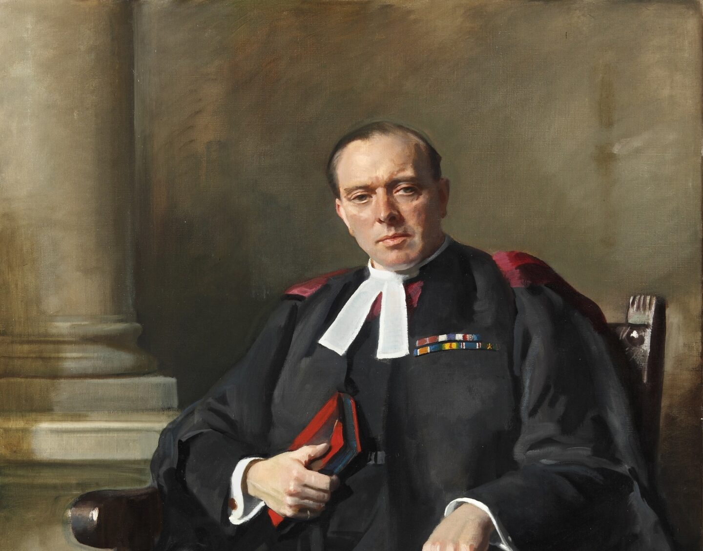 detail of a painting of a man